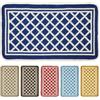 Olivo Tappeti OLIVO.shop | MELODY Tappeto cotone lavabile in lavatrice, Tappeti cotone economici 50x80 cm, rombi (BLU)