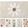 Olivo Tappeti OLIVO.shop Tappeto Bagno Antiscivolo Assorbente, Tappeto Bagno in Cotone Scritte e Disegni in Rilievo, Tappetini Morbidi per Bagni e Camerette FIESTA (DAISY, 50x90 cm)