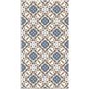 Panorama Tappeto Vinile Cucina Sala - Varie Dimensioni - (Idraulico Orientale Mosaico Blu 120x170 cm)