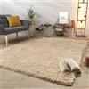 TT Home Tappeto Salotto Pelo Lungo Shaggy Morbido Soffice Design Moderno Monocolore, Colore: Beige, Dimensione:140x200 cm