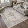 PureCozy Vintage Taupe Tappeto Salotto 120x170cm Antiscivolo Lavabile Tappeti Sala Soggiorno Cameretta Camera da Letto Ufficio Grande Carpet Pelo Corto Morbido Rug