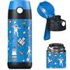 Jarlson® Borraccia Termica Bambini 350ml MALI [SENZA BPA e FTALATI] - Bottiglia Acciaio Inox - Termos per Acqua per Bambino e Bambina - Mantiene Freddo - Ideale per Scuola, Sport e Viaggi (Spazio)