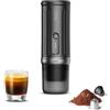 CERA+ macchina caffe portatile Epresso Autoriscaldante, Fino 8 Tazze per Carica & 20Bar,3 * 4500mAh,CERApresso Compatibile con Cialde NS Caffè Macinato,Macchina Caffè Elettrica Campeggio,Ufficio Auto