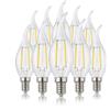 Hellum lampadina a vento filamento LED E14, 10 pezzi, 2W Lampadine di filamenti a LED fomra di fiamma, 250 lumen bianco caldo, corrisponde a lampadine a candela da 25 watt, 2700 Kelvin chiaro 207309