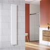 ELEGANT Radiatore a design tubolare 230x1600mm, bianco, ovale, pannello di riscaldamento, verticale, raccordo centrale, doppio strato