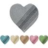 Olivo Tappeti OLIVO.shop LOVE Tappeto bagno a cuore, Tappeti bagno cotone, Tappeto bagno antiscivolo e assorbente, 6 colori disponibili (LOVE GRIGIO)