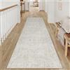 PureCozy Tappeto Corridoio Lungo Tappeti 60x240cm Beige Lavabile in Lavatrice Antiscivolo Moderno Astratto Naturale Carpet Passatoia Cucina Cameretta Scendiletto Camera da Letto Ufficio Pelo Corto