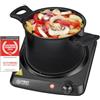 TZS First Austria - Piastra a infrarossi 1200W - Ø 175 mm - Fornello mobile con protezione surriscaldamento & termostato continuo - Piano cottura in vetroceramica per tutte le pentole