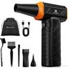 K&F CONCEPT Soffiatore ad Aria Compressa, 8000mAh-150min Autonomia | 150000RPM | Luce LED | 3 Velocità Regolabili | Motore Senza Spazzole Ricaricabile | Per PC, Tastiera, Auto, Casa