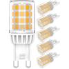 AGOTD G9 LED Luce Calda, 650LM 3.5W Faretto LED 2700K Sostituto per Lampade Tradizionali 30W 40W, non regolabile, AC 220-240V, Confezione da 6