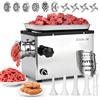 Anatole Tritacarne Elettrico Commerciale 1300W Acciaio Inox Integrale Macchina per Salsicce Multifunzionale con 4/6/8/10/12mm/3-Fori Piastre di Macinazione 1 Insaccatrice per Salsiccia 4 Lame 220V