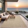 the carpet Kansas - tappeto indoor/outdoor in juta naturale, resistente e facile da pulire, ideale per terrazza, balcone o soggiorno - Natura - ca. 120 x 170 cm