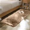 ORINOVA Tappeto Peloso Beige 60x180 cm Morbido Scendiletto Tappeti Camera da Letto Rug Lavabile in Lavatrice Moderno Salotto