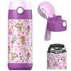 Jarlson® Borraccia Termica Bambini 350ml MALI [SENZA BPA e FTALATI] Bottiglia Acciaio Inox - Termos per Acqua per Bambino e Bambina - Mantiene Freddo - Ideale per Scuola, Sport e Viaggi (Principessa)
