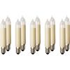 hellum Candele di ricambio, 12 V, 3 W, per catene luminose e arco, 10 candele E10 (diametro 10 mm), adatte per 20 punti di combustione, 22 lumen, per interni ed esterni 933048