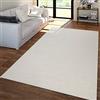 TT Home Tappeto Salotto Moderno, Camera da Letto, Pelo Corto, Lavabile, Monocolore Pastello, Facile da Pulire, Colore: Crema, Dimensione:160x220 cm