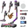 Circlio Aspirapolvere Senza Fili, 600W/58000Pa, Scopa Elettrica Senza Fili 75 Min, Aspirapolvere Senza Filo con LED Touchscreen, Autoportante Anti-Avvolgimento per Tappeti/Pavimenti/Peli Animali