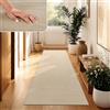Paco Home Tappeto Moderno e Morbido per Soggiorno a Pelo Corto Lavabile Fluffy Uni Effetto Pelliccia Senza Tempo Elegante Antiscivolo Facile da Pulire, Dimensione:80x150 cm, Colore:Beige 2