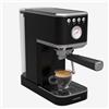 Klarstein SteelPresso Slim Macchina per Caffè Espresso - 20 Bar, 1350W, Serbatoio 1,2L, Beccuccio a Vapore, Acciaio Inox, Compatta, Facile da Pulire, Nero