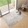 HUGEAR Tappeto Ingresso Interno Beige Grigio Tappeti 60x90cm Lavabile in Lavatrice Antiscivolo Moderno Astratto Naturale Piccolo Carpet Cameretta Scendiletto Camera da Letto Ufficio Cucina Pelo Corto