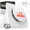 SBONNI 3 Velocità Aspiratore bagno con Sensore Umidità, Sensore Temperatura, Timer - Automatico Estrattore Aria 100mm - Silenzioso Potente Ventola aspirazione bagno WC cantina P117 (senza telecomando)