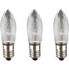 hellum Candele di ricambio per arco luminoso, 3 pezzi 8 V 3 W candela con scanalature per albero di Natale, catene di luci per interni con 30 punti luce, lampadine per arco luminoso E10/ 8 V/ 3 W/ 22