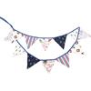 G2PLUS 3.3M Bandierina Banner Bandierina Triangolari Ghirlanda Banner di Gagliardetto Bandierine Triangolari Bandierine Colorate Bandiere Decorative da Festa per Feste di Compleanno（Bianco e Blu）