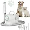 H.Koenig Aspiratore e Macchina per Toelettatura di animali domestici PAW400,Tutti i tipi di peli, Aspirazione,Taglio e Spazzolatura,9 Accessori,Ciotola rimovibile 1L,3 velocità di aspirazione, Bianco