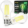 DiCUNO Lampadina LED Ultra Efficiente E27, 2,2W equivalente 40W, Bianco caldo 2700K, Lampade a filamento Edison LED a risparmio energetico, Classe energetica A, 465lm, Vetro, 2 Pezzi