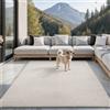 the carpet Santo Plus tappeto moderno - tappeto di alta qualità per soggiorno, camera da letto, color crema, tappeto boho in 140 x 200 cm in polipropilene