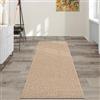 the carpet Kansas - tappeto indoor/outdoor in juta naturale, resistente e facile da pulire, ideale per terrazza, balcone o soggiorno - Natura - ca. 60 x 180 cm