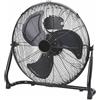 EMPOTEC Ventilatore con Stand da Tavolo Pavimento Terra 50cm 3 Velocità Metallo Acciaio Laminato Inclinabile 100W Potente Facile da Trasportare (NERO)