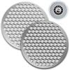 NEOUZA V4 - Schermo per disco espresso in acciaio inossidabile a doppio strato a nido d'ape da 0,8 mm di spessore per cestello portafiltro da caffè (2 pezzi, argento, 58 mm)
