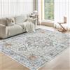 CHOSHOME Tappeto Soggiorno Classico Tappeti Soggiorno Tappeti Camera da Letto Tappeti Vintage Salotto Grandi Dimensioni Tappeto Pelo Corto Orientale Tappeto Stile Antiscivolo 80X150CM