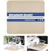 KitchenRaku Tappetino scolapiatti, Resistente al calore,Sottobicchieri in silicone antiscivolo, Presine, Tovaglietta, Ripiano per cucchiai (Beige Chiaro, 30x40cm)