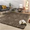 TT Home Tappeto Salotto Pelo Lungo Shaggy Morbido Soffice Design Moderno Monocolore, Colore: Beige Taupe, Dimensione:160x220 cm