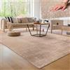 Paco Home Tappeto Moderno e Morbido per Soggiorno a Pelo Corto Lavabile Fluffy Uni Effetto Pelliccia Senza Tempo Elegante Antiscivolo Facile da Pulire, Colore:Beige, Dimensione:120x160 cm