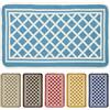 Olivo Tappeti OLIVO.shop | MELODY Tappeto cotone lavabile in lavatrice, Tappeti cotone economici 50x80 cm, rombi (AZZURRO)
