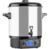 Klarstein Biggie Digital - pentola da infusione, pentola da conserva, apparecchio per il vin brulé, 27 litri, 2 w, temperature programmabile, tempo regolabile a 12 minuti, argento