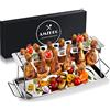 AMZBBQ® Supporto per cosce di pollo Premium per 12 mazze, robusto supporto per pollo in 100% acciaio inox, lavabile in lavastoviglie, accessorio per barbecue per uomini