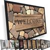 Valia Home Zerbini per ingresso esterno e interno - Tappetino antisporco antiscivolo, perfetto per porte d'ingresso. Resistente, pratico e ideale per mantenere la casa pulita. Misura: 60 x 80 cm