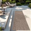 TT Home Tappeto Per Esterni Tappeto Cucina Balcone Terrazza Design Moderno Monocolore, Colore:taupe, Dimensione:80x250 cm