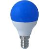 LEDLUX 1 Pezzo Lampadina Led E14 Blu, 4W=35W 220V, Forma Globo G45, Per Decorazione Feste