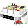 Clevich Yogurt, Yogurt Digitale Automatico, Macchina per Yogurt Greco con Temperatura e Timer, con 9 Bicchieri da Yogurt da 170 ml, Perfetta per Yogurt Bio, Senza BPA, 40 W
