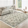 CHOSHOME Tappeto Soggiorno Classico Tappeti Soggiorno Tappeti Camera da Letto Tappeti Vintage Salotto Grandi Dimensioni Tappeto Pelo Corto Orientale Tappeto Stile Antiscivolo 160X230CM