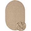 the carpet Kansas - tappeto per interni robusto in juta naturale, facile da pulire, ideale per soggiorno, cucina o sala da pranzo, anche adatto per esterni - Natura - ca. 140x200 cm ovale