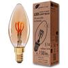greenandco lampadina a filamento LED Vintage | oro | E14 C35 | 2W 150lm | 2000K bianco extra caldo | 360° | 230V | senza sfarfallio | non dimmerabile