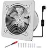 FanGoFast 150mm Ventola Aspirazione Bagno 525 m³/h Aspiratore Industriale Estrattore Ventilazione, Circolazione dell'aria con Spina EU per Cucina Ufficio Serra Garage (Argenteo, 150mm)