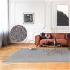 Paco Home Tappeto Salotto Moderno Soggiorno Pelo Corto Monocolore Tappeto Morbido Lavabile In Lavatrice, Dimensione:120x160 cm, Colore:Grigio