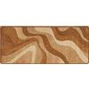 Baroni Home Tappeto Cucina Antiscivolo, Passatoia Decorata Lavabile, 57x140 cm, Beige Ondulato